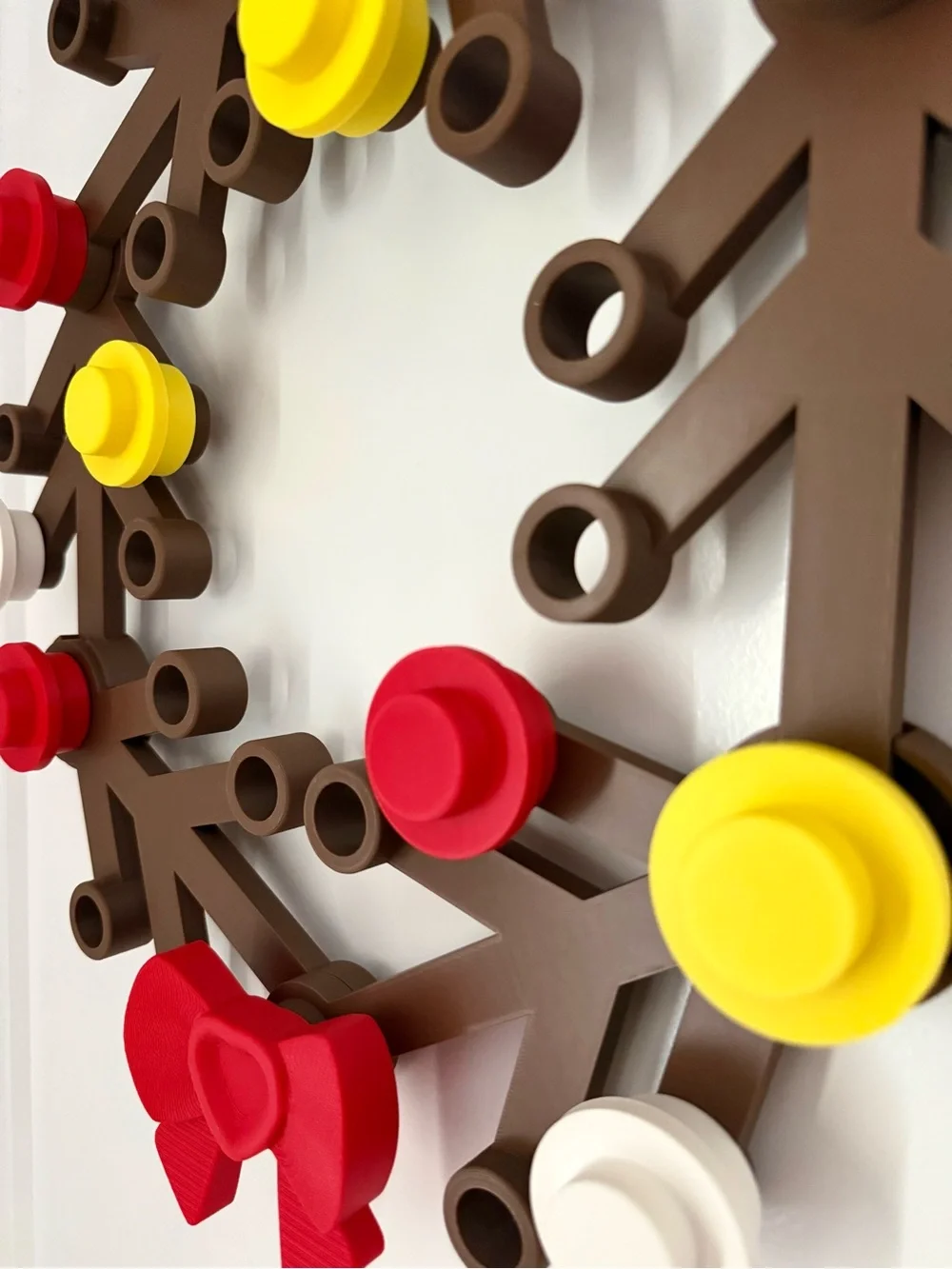 Lego inspired Fall and Spring wreath brick wreath